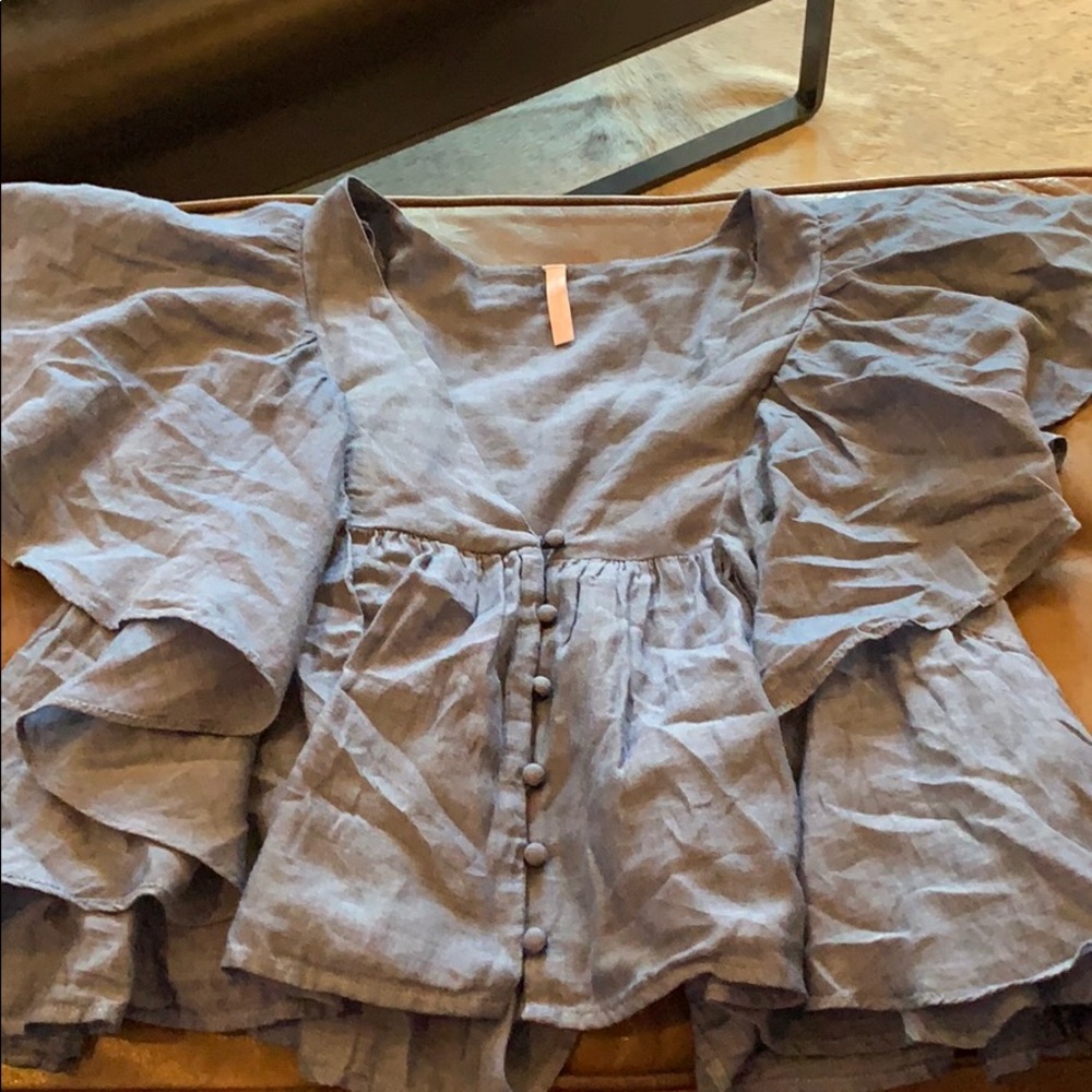 Zara Flutter Sleeve Blouse